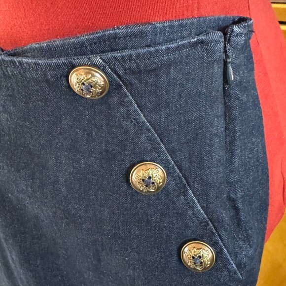 G.I.L.I. Nautical Wide Leg Mid Rise Denim Trousers US Size 18W, UK 22 - Picture 3 of 9